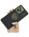 Bizon Case Hybrid Ring Xiaomi Poco X5 Pro fumos cu un cadru verde