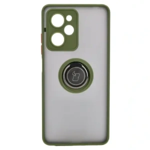 Hurtownia GSM - Bizon Case Hybrid Ring Xiaomi Poco X5 Pro rauchig mit einem grünen Rahmen - BIZ2179 - {ean13} - Hurt