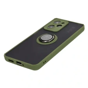 Hurtownia GSM - Bizon Case Hybrid Ring Xiaomi Poco X5 Pro fumos cu un cadru verde - BIZ2179 - {ean13} - Hurt