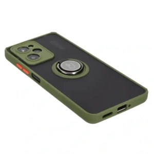 Hurtownia GSM - Bizon Case Hybrid Ring Xiaomi Poco X5 Pro rauchig mit einem grünen Rahmen - BIZ2179 - {ean13} - Hurt