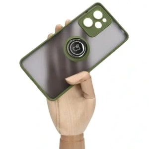Hurtownia GSM - Bizon Case Hybrid Ring Xiaomi Poco X5 Pro rauchig mit einem grünen Rahmen - BIZ2179 - {ean13} - Hurt