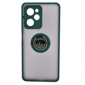 Hurtownia GSM - Bizon Case Hybrid Ring Xiaomi Poco X5 Pro rauchig mit einem dunkelgrünen Rahmen - BIZ2180 - {ean13} - Hurt