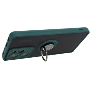 Hurtownia GSM - Bizon Case Hybrid Ring Xiaomi Poco X5 Pro rauchig mit einem dunkelgrünen Rahmen - BIZ2180 - {ean13} - Hurt