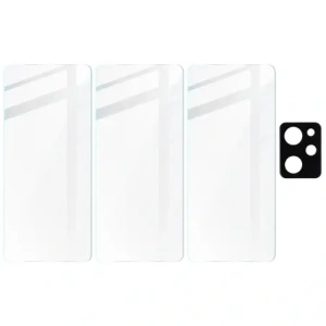 Hurtownia GSM - 3x Glas für den Bildschirm + Glas für die Kamera BIZON Clear 2 für Poco X5 Pro - BIZ2181 - {ean13} - Hurt