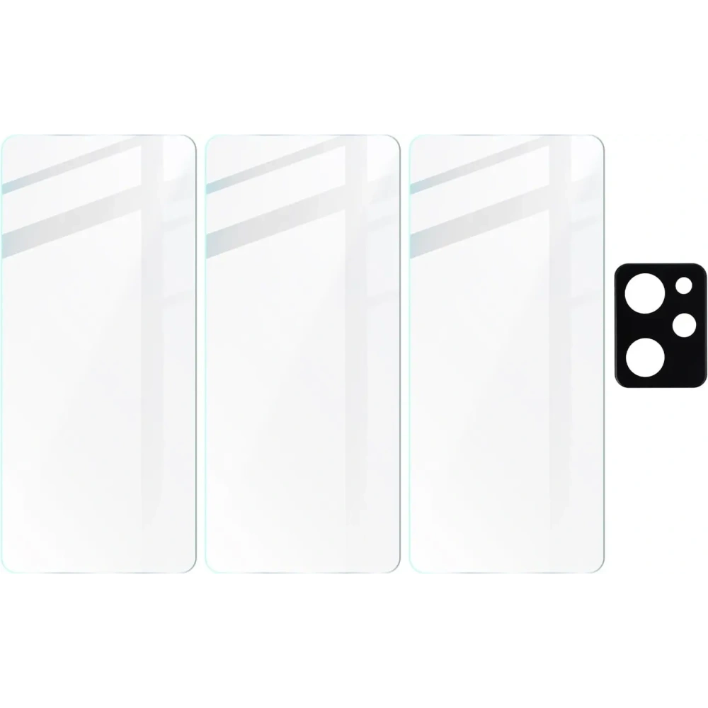 Hurtownia GSM - 3x Glas für den Bildschirm + Glas für die Kamera BIZON Clear 2 für Poco X5 Pro - BIZ2181 - {ean13} - Hurt