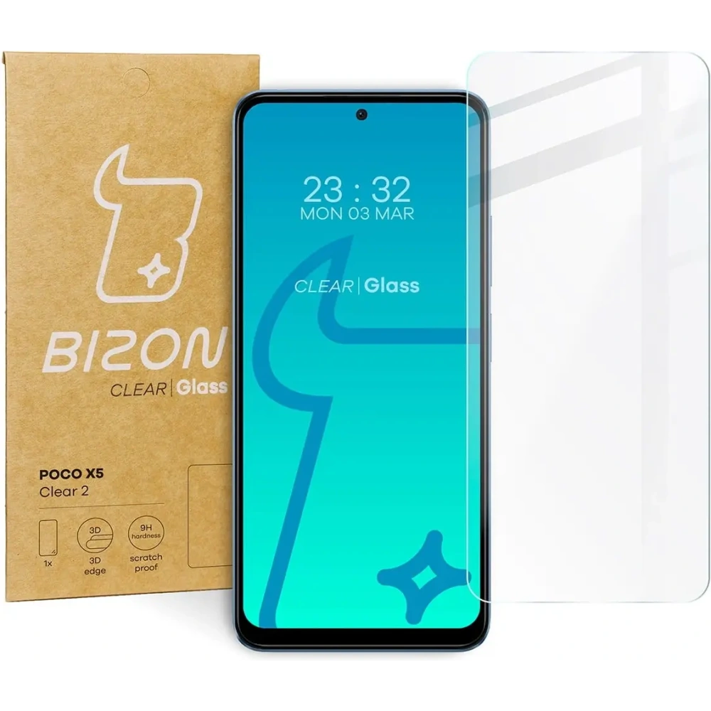 Hurtownia GSM - Bizon Glass Clear 2 Xiaomi POCO X5 Redmi Note 12 4G/5G - BIZ2186 - {ean13} - Hurt