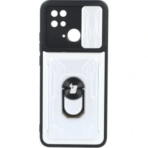 Hurtownia GSM - Etui Bizon Case Camshield Card Slot Ring do Xiaomi Redmi 10C bílé - BIZ2189 - {ean13} - Hurt