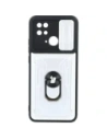 Bizon Case Camshield Kártya Slot Gyűrű Xiaomi Redmi 10C fehér