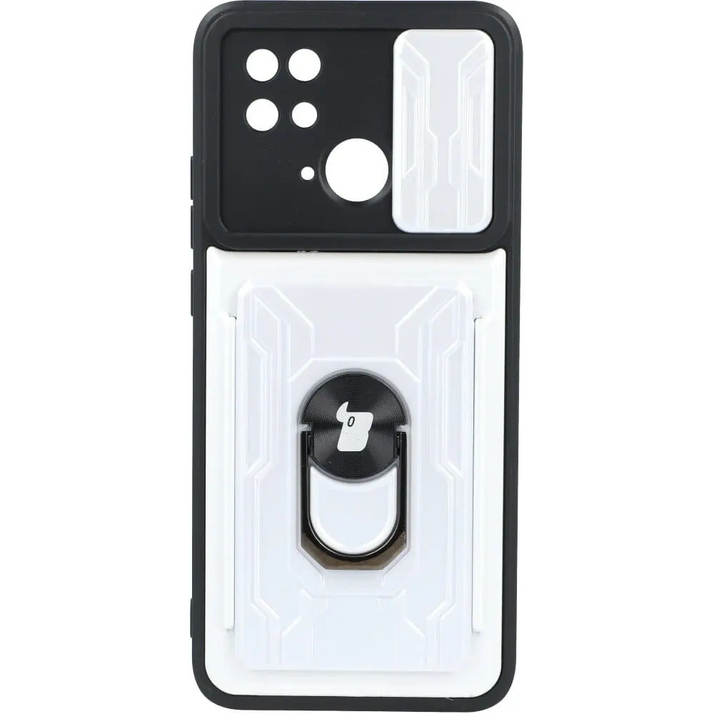 Hurtownia GSM - Etui Bizon Case Camshield Card Slot Ring do Xiaomi Redmi 10C białe - BIZ2189 - {ean13} - Hurt