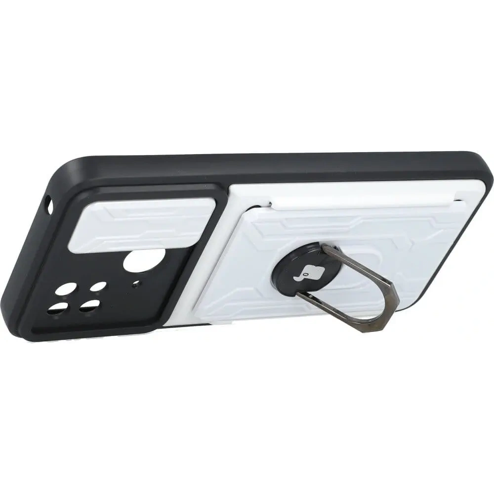 Hurtownia GSM - Etui Bizon Case Camshield Card Slot Ring do Xiaomi Redmi 10C białe - BIZ2189 - {ean13} - Hurt