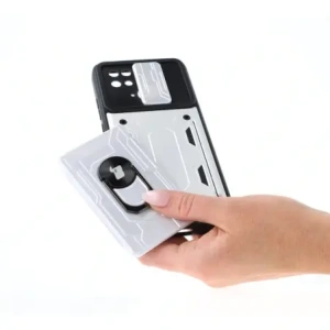 Wholesale Bizon Case Camshield Card Slot Ring Xiaomi Redmi 10C white - BIZ2189 - {ean13} - Hurt