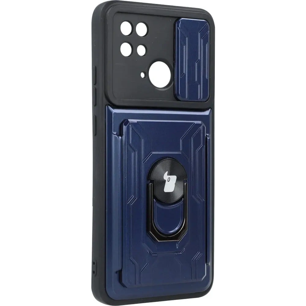 Hurtownia GSM - Etui Bizon Case Camshield Card Slot Ring do Xiaomi Redmi 10C granatowe - BIZ2190 - {ean13} - Hurt