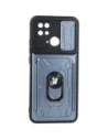 Etui Bizon Case Camshield Card Slot Ring do Xiaomi Redmi 10C szare