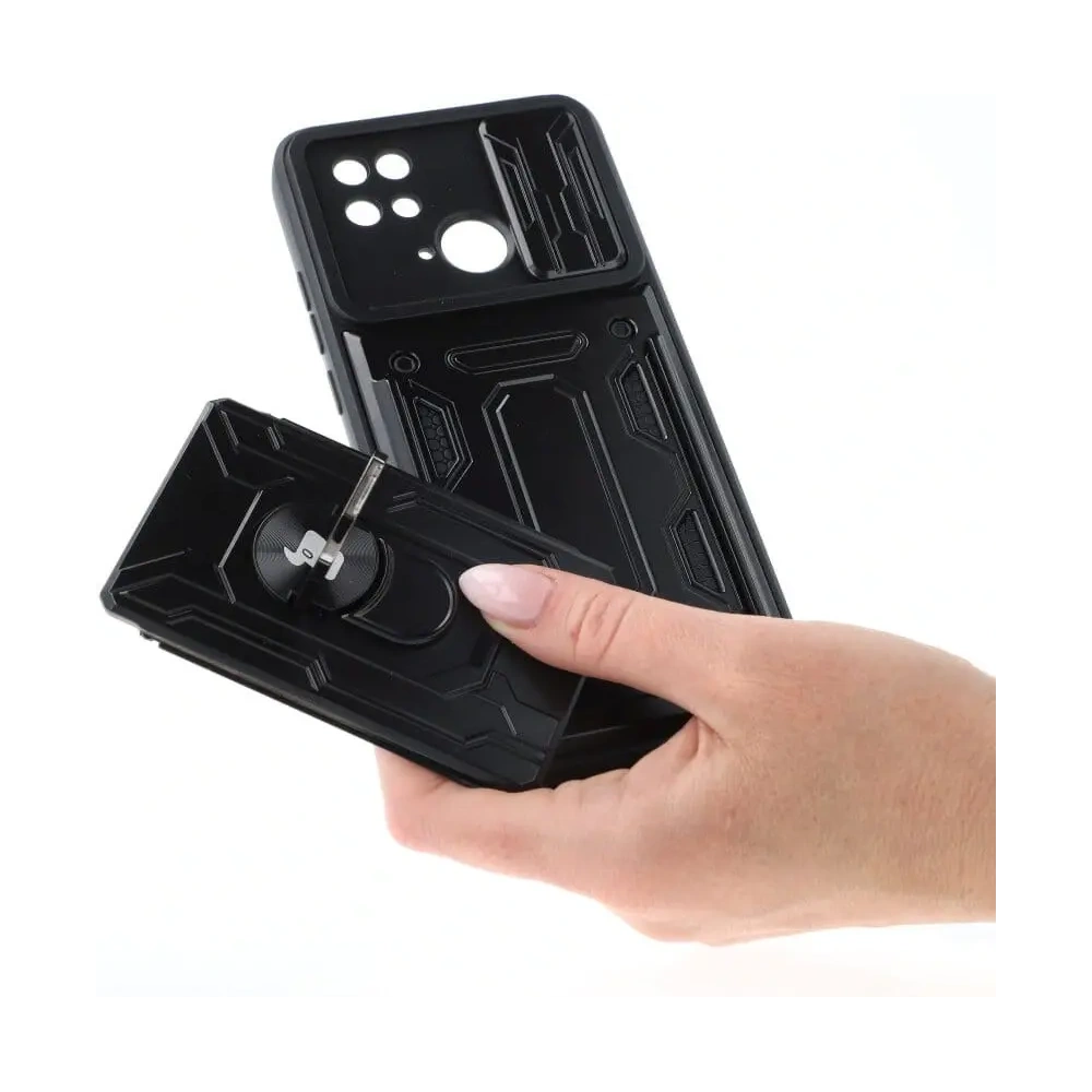 Hurtownia GSM - Etui Bizon Case Camshield Card Slot Ring do Xiaomi Redmi 10C černé - BIZ2195 - {ean13} - Hurt