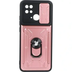 Hurtownia GSM - Etui Bizon Case Camshield Card Slot Ring do Xiaomi Redmi 10C světle růžové - BIZ2196 - {ean13} - Hurt