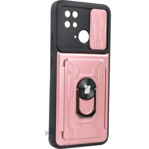 Hurtownia GSM - Etui Bizon Case Camshield Card Slot Ring do Xiaomi Redmi 10C světle růžové - BIZ2196 - {ean13} - Hurt
