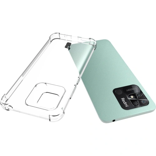 Etui + 2x szkło na ekran + obiektyw Bizon Case Clear Pack do Xiaomi Poco C40/Redmi 10C przezroczyste