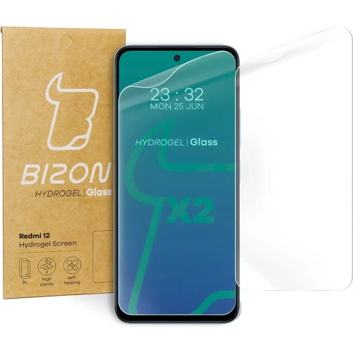 Folia hydrożelowa na ekran Bizon Glass Hydrogel do Redmi 12 [2 PACK]