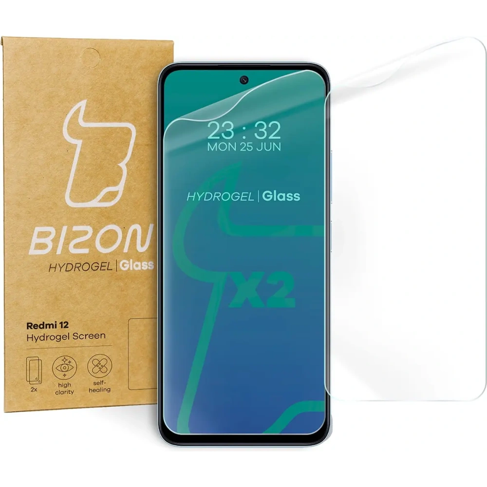Hurtownia GSM - Bizon Glass Hydrogel Redmi 12 [2 PACK] - BIZ2201 - {ean13} - Hurt