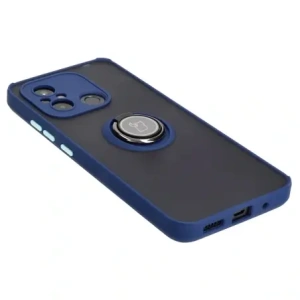 Wholesale Bizon Case Hybrid Ring Xiaomi Redmi 12C smoky with a navy blue frame - BIZ2203 - {ean13} - Hurt