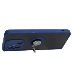 Wholesale Bizon Case Hybrid Ring Xiaomi Redmi 12C smoky with a navy blue frame - BIZ2203 - {ean13} - Hurt