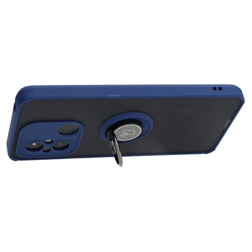Hurtownia GSM - Etui s uchopem na prst Bizon Case Hybrid Ring pro Xiaomi Redmi 12C kouřové s modrým rámečkem - BIZ2203 - {ean13} - Hurt