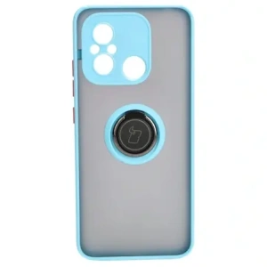 Hurtownia GSM - Etui s úchopem na prst Bizon Case Hybrid Ring pro Xiaomi Redmi 12C kouřové s jasně modrým rámečkem - BIZ2206 - {ean13} - Hurt