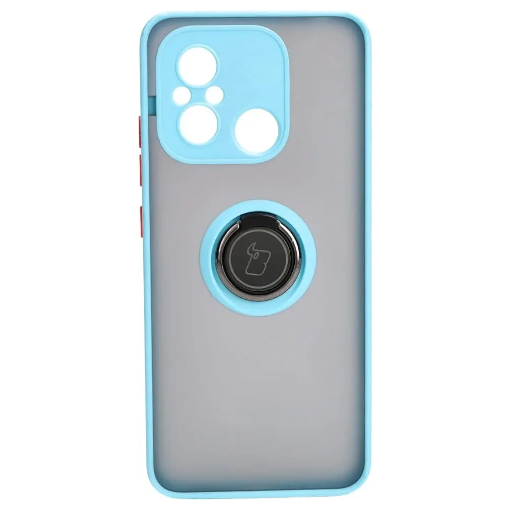 Hurtownia GSM - Bizon Case Hybrid Ring Xiaomi Redmi 12C fumuriu cu un cadru albastru deschis - BIZ2206 - {ean13} - Hurt