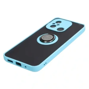 Wholesale Bizon Case Hybrid Ring Xiaomi Redmi 12C smoky with a light blue frame - BIZ2206 - {ean13} - Hurt