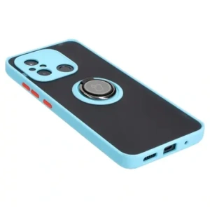 Wholesale Bizon Case Hybrid Ring Xiaomi Redmi 12C smoky with a light blue frame - BIZ2206 - {ean13} - Hurt