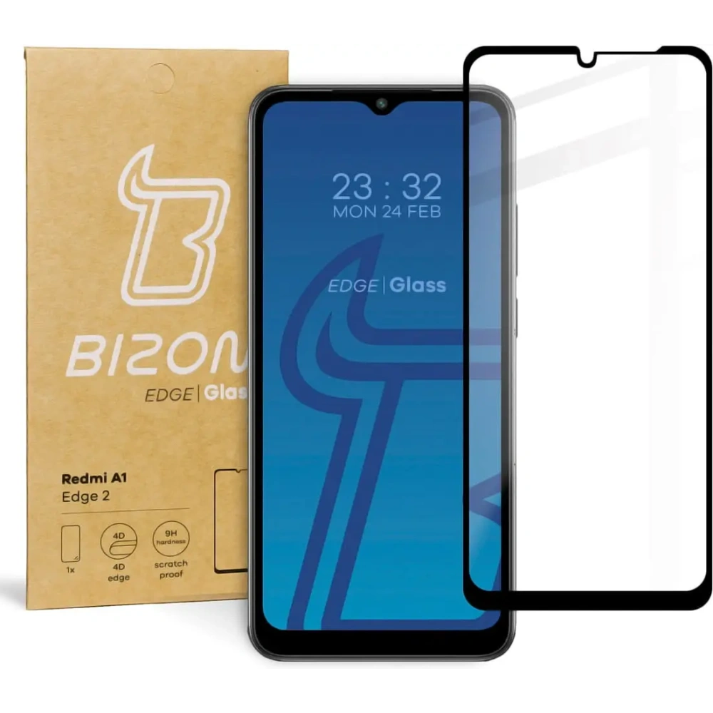 Hurtownia GSM - Bizon Glass Edge 2 Redmi A1 fekete - BIZ2210 - {ean13} - Hurt