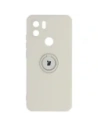 Etui Bizon Case Silicone Ring do Redmi A1 beżowe