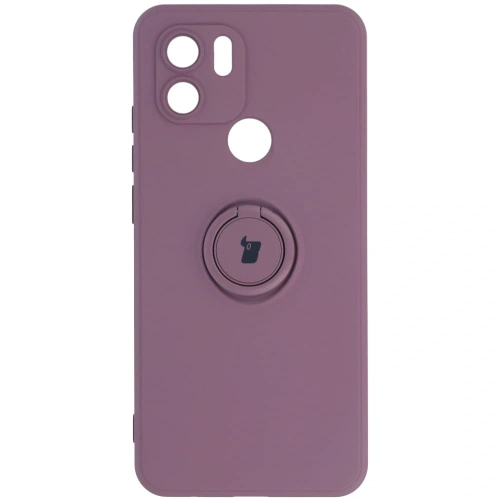 Etui Bizon Case Silicone Ring do Redmi A1 ciemnofioletowe