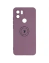 Etui Bizon Case silikonový kroužek pro Redmi A1 tmavě fialové