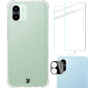 Hurtownia GSM - Etui + 2x sklo na obrazovku + objektiv Bizon Case Clear Pack do Xiaomi Redmi A1 průhledné - BIZ2229 - {ean13} - Hurt