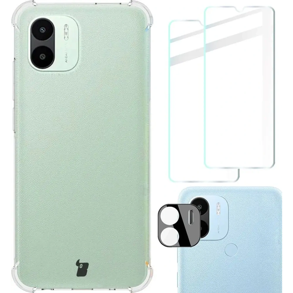 Hurtownia GSM - Bizon Case Clear Pack tok + 2x képernyőüveg + lencseüveg Xiaomi Redmi A1 átlátszó - BIZ2229 - {ean13} - Hurt