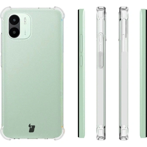 Etui + 2x szkło na ekran + obiektyw Bizon Case Clear Pack do Xiaomi Redmi A1 przezroczyste