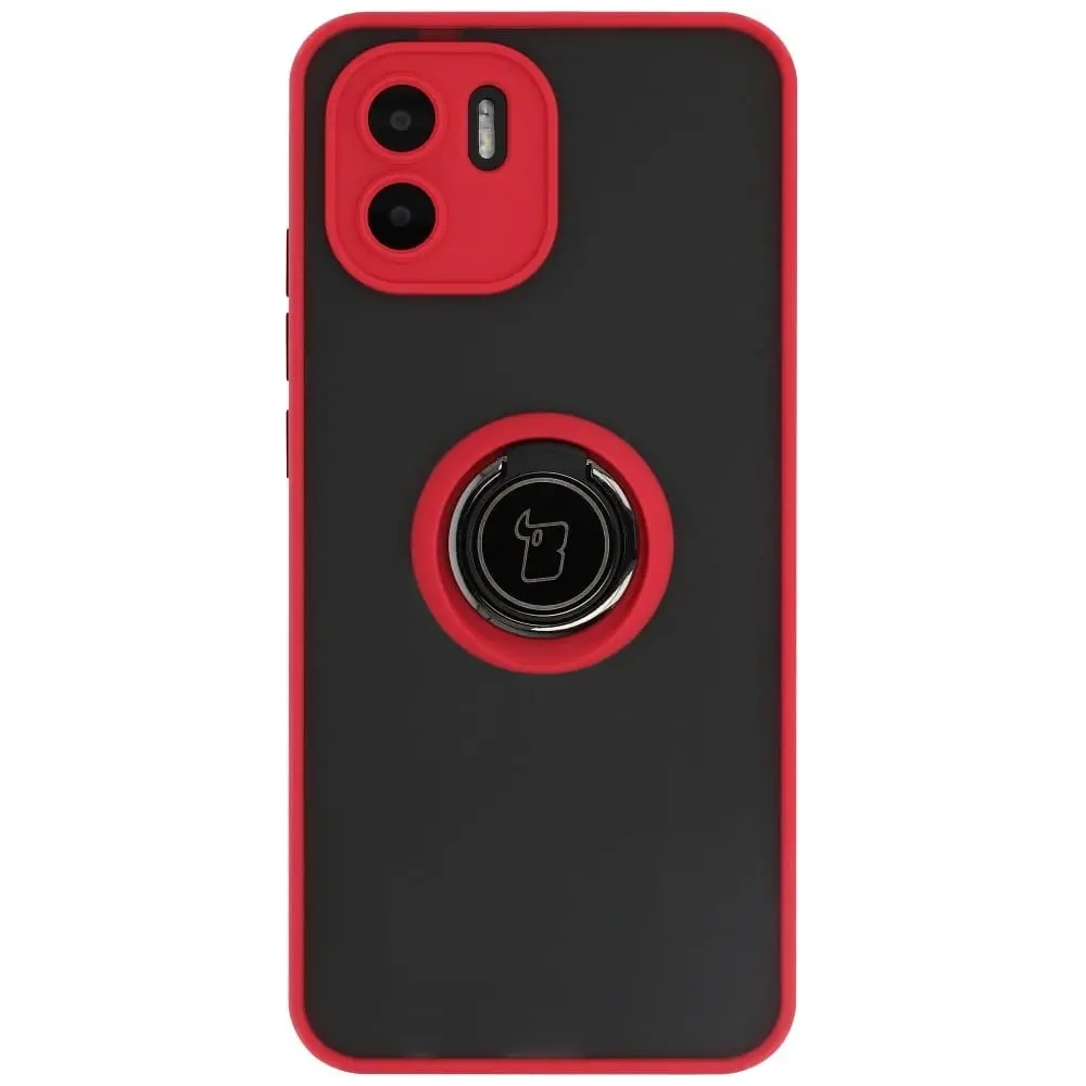 Hurtownia GSM - Bizon Case Hybrid Ring Xiaomi Redmi A1 füstös piros kerettel - BIZ2231 - {ean13} - Hurt
