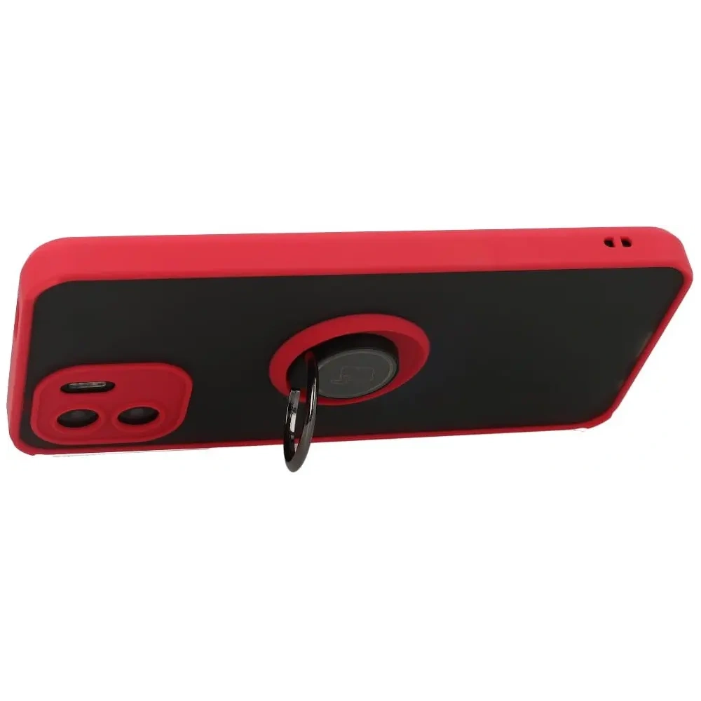 Hurtownia GSM - Bizon Case Hybrid Ring Xiaomi Redmi A1 füstös piros kerettel - BIZ2231 - {ean13} - Hurt