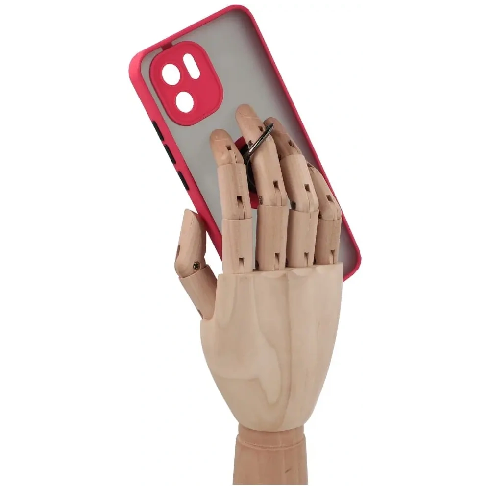 Wholesale Bizon Case Hybrid Ring Xiaomi Redmi A1 smoky with a red frame - BIZ2231 - {ean13} - Hurt