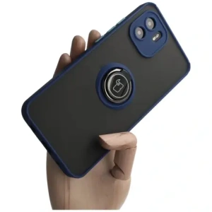 Hurtownia GSM - Etui z uchwytem na palec Bizon Case Hybrid Ring do Xiaomi Redmi A1 przydymione z granatową ramką - BIZ2232 - {ean13} - Hurt