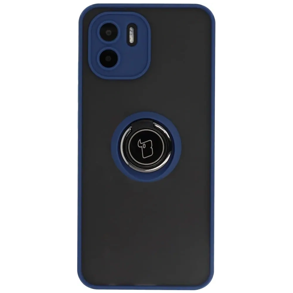 Hurtownia GSM - Etui z uchwytem na palec Bizon Case Hybrid Ring do Xiaomi Redmi A1 przydymione z granatową ramką - BIZ2232 - {ean13} - Hurt