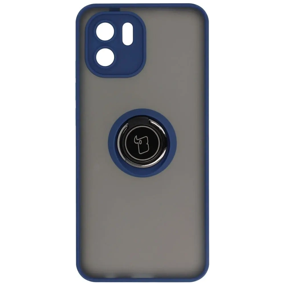 Hurtownia GSM - Etui z uchwytem na palec Bizon Case Hybrid Ring do Xiaomi Redmi A1 przydymione z granatową ramką - BIZ2232 - {ean13} - Hurt