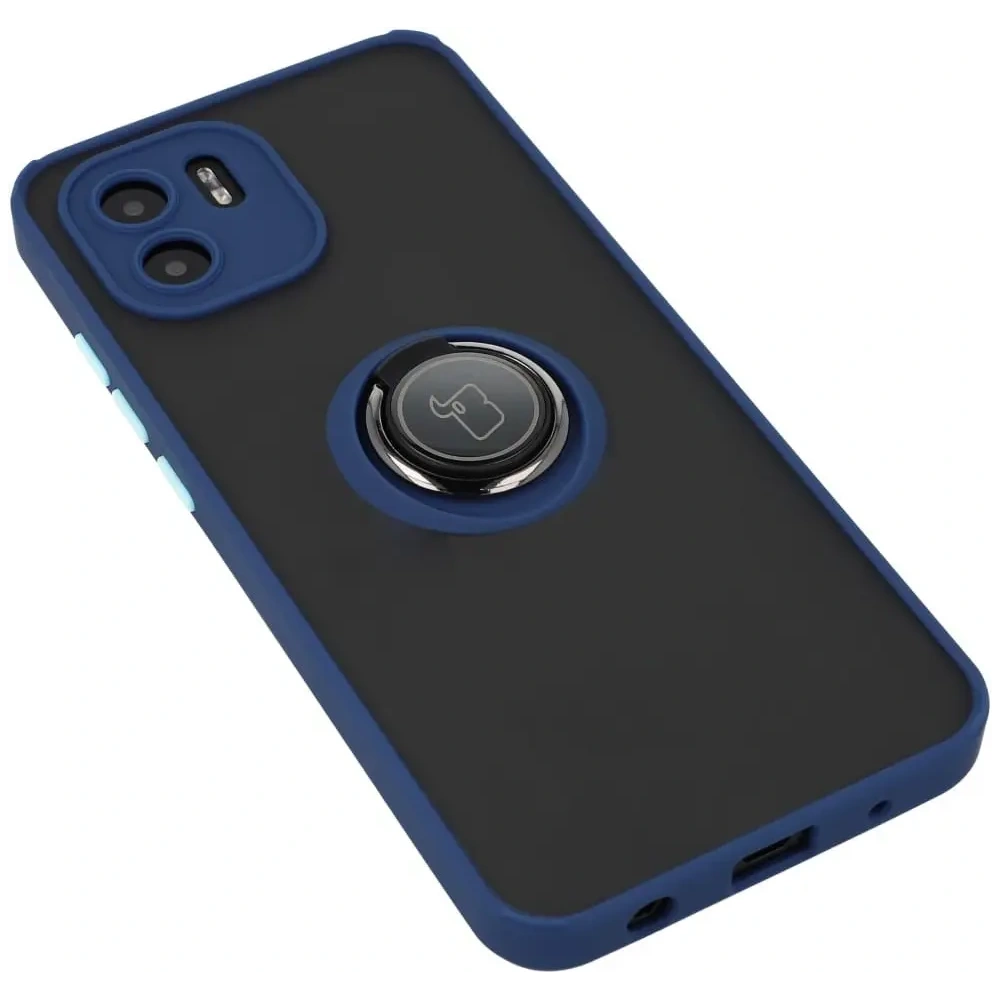 Wholesale Bizon Case Hybrid Ring Xiaomi Redmi A1 smoky with a navy blue frame - BIZ2232 - {ean13} - Hurt