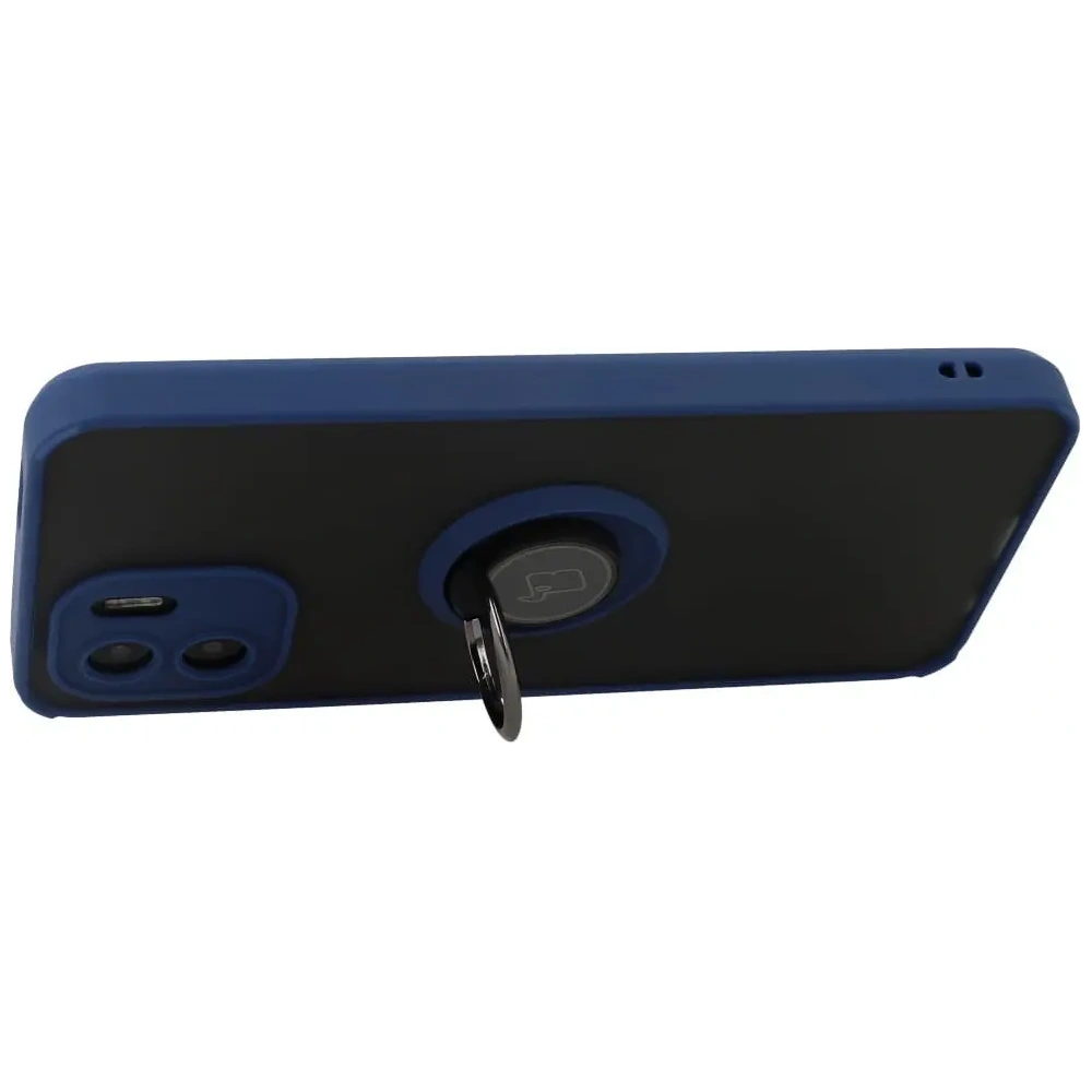 Hurtownia GSM - Etui z uchwytem na palec Bizon Case Hybrid Ring do Xiaomi Redmi A1 przydymione z granatową ramką - BIZ2232 - {ean13} - Hurt