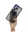 Hurtownia GSM - Etui z uchwytem na palec Bizon Case Hybrid Ring do Xiaomi Redmi A1 przydymione z granatową ramką - BIZ2232 - {ean13} - Hurt