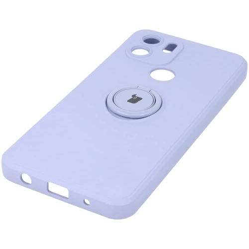 Etui Bizon Case Silicone Ring do Redmi A1 jasnofioletowe