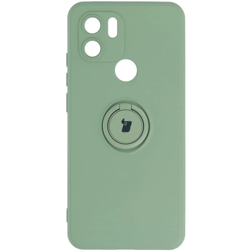 Etui Bizon Case Silicone Ring do Redmi A1 jasnozielone
