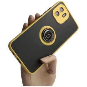 Hurtownia GSM - Etui s úchytem na palec Bizon Case Hybrid Ring do Xiaomi Redmi A1 kouřové se žlutým rámečkem - BIZ2239 - {ean13} - Hurt