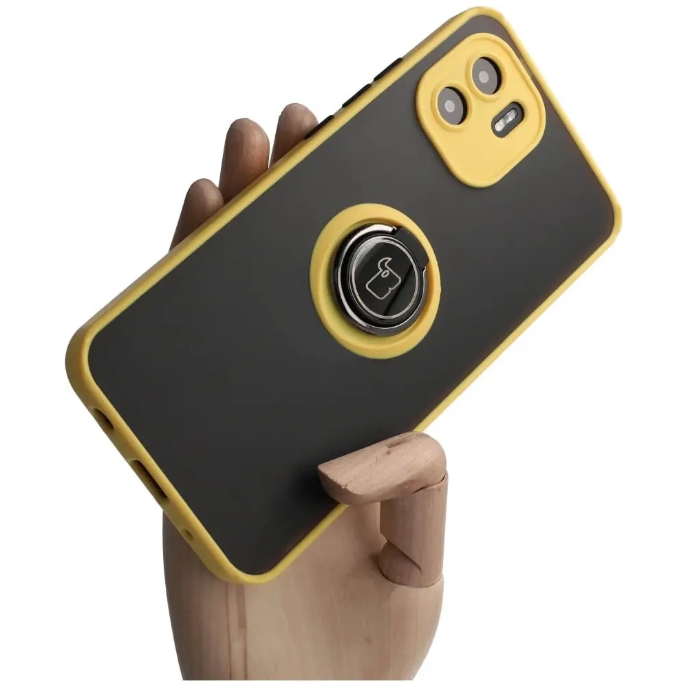 Hurtownia GSM - Bizon Case Hybrid Ring Xiaomi Redmi A1 füstös sárga kerettel - BIZ2239 - {ean13} - Hurt